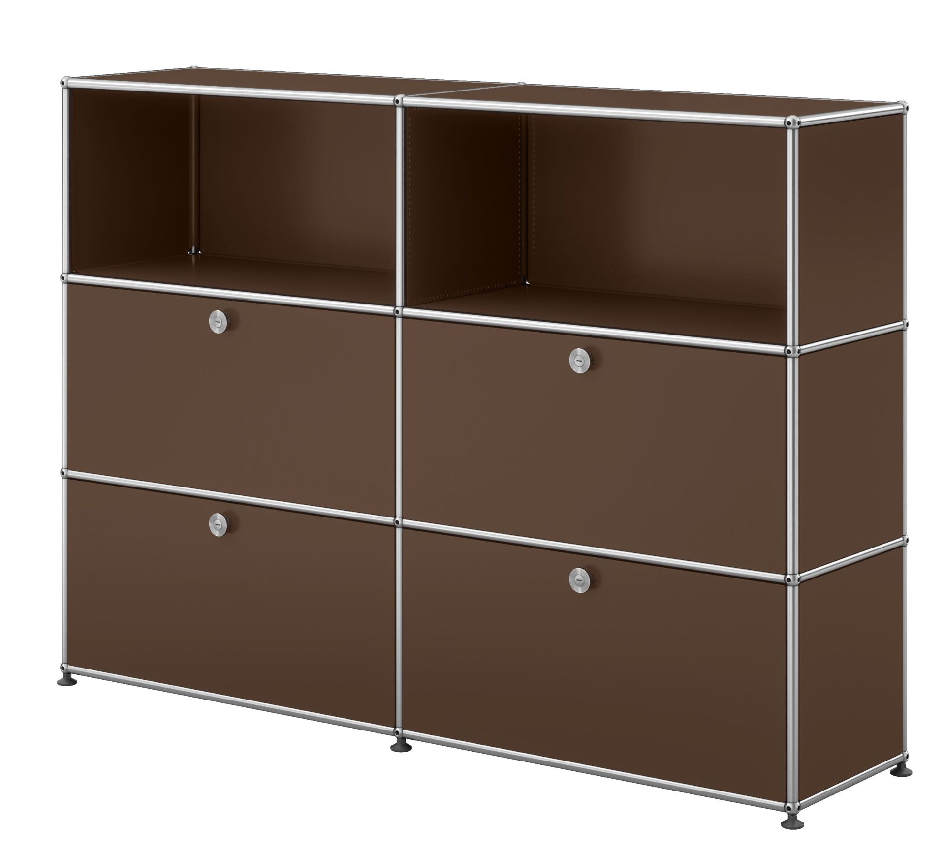 USM Haller Highboard 4 Klappen / 2 Offen Braun