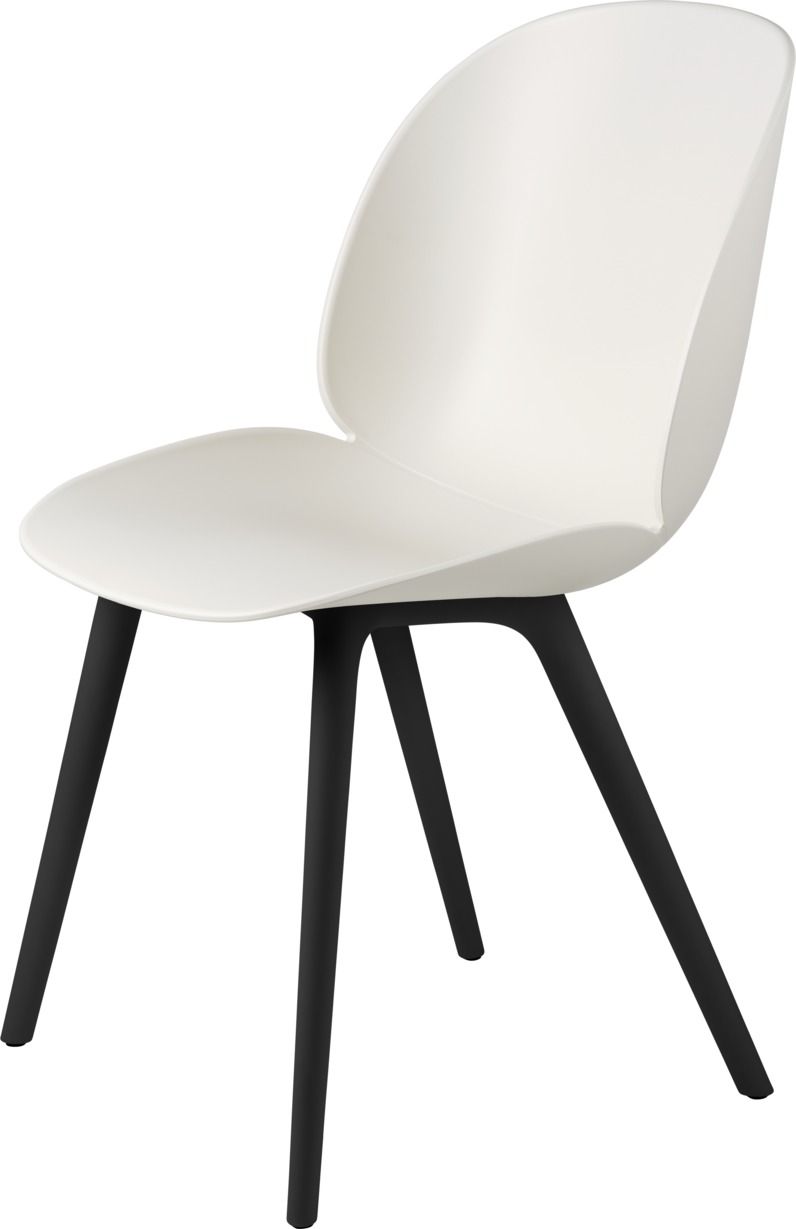 Beetle Chair Esszimmerstuhl Ungepolstert Plastik Gestell Alabaster White Gubi