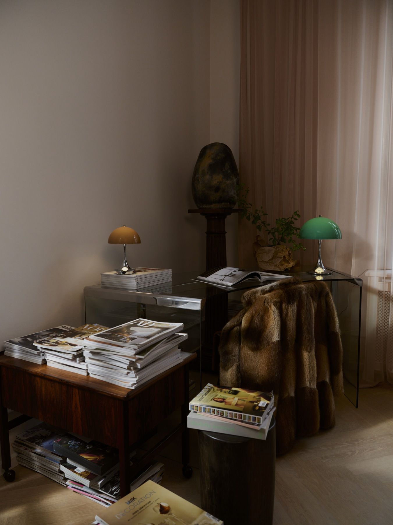 Panthella 160 Portable Lamp Chrom Tischleuchte / Akkuleuchte Louis Poulsen