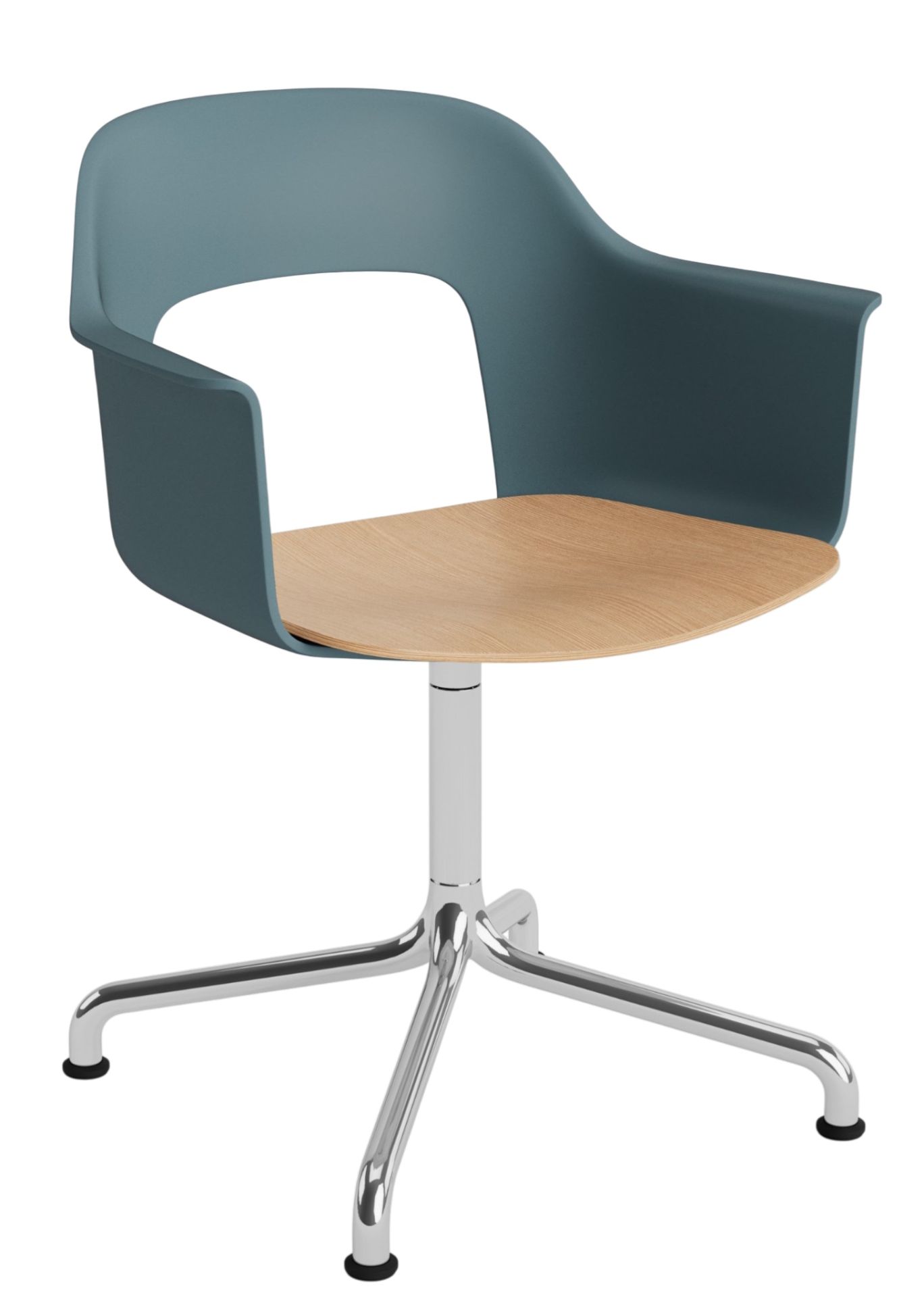 Layout Armchair 252 Armlehnstuhl 4-Sternfuß Drehfuß mit gebogenem Fußkreuz Hay