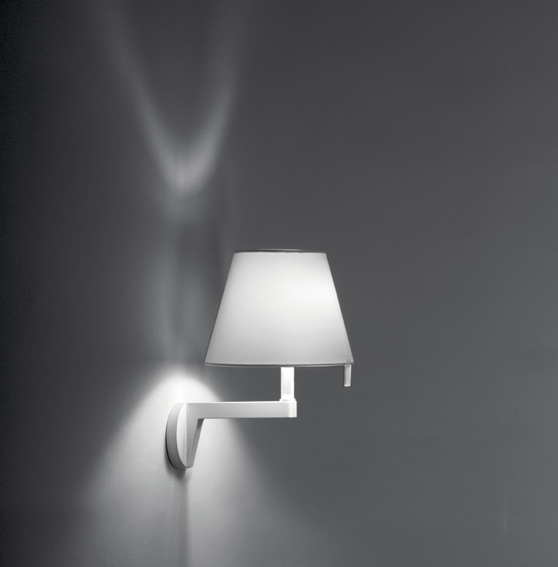 Melampo Wall Wandleuchte Schirm Grau Struktur Grau ohne Schalter Artemide