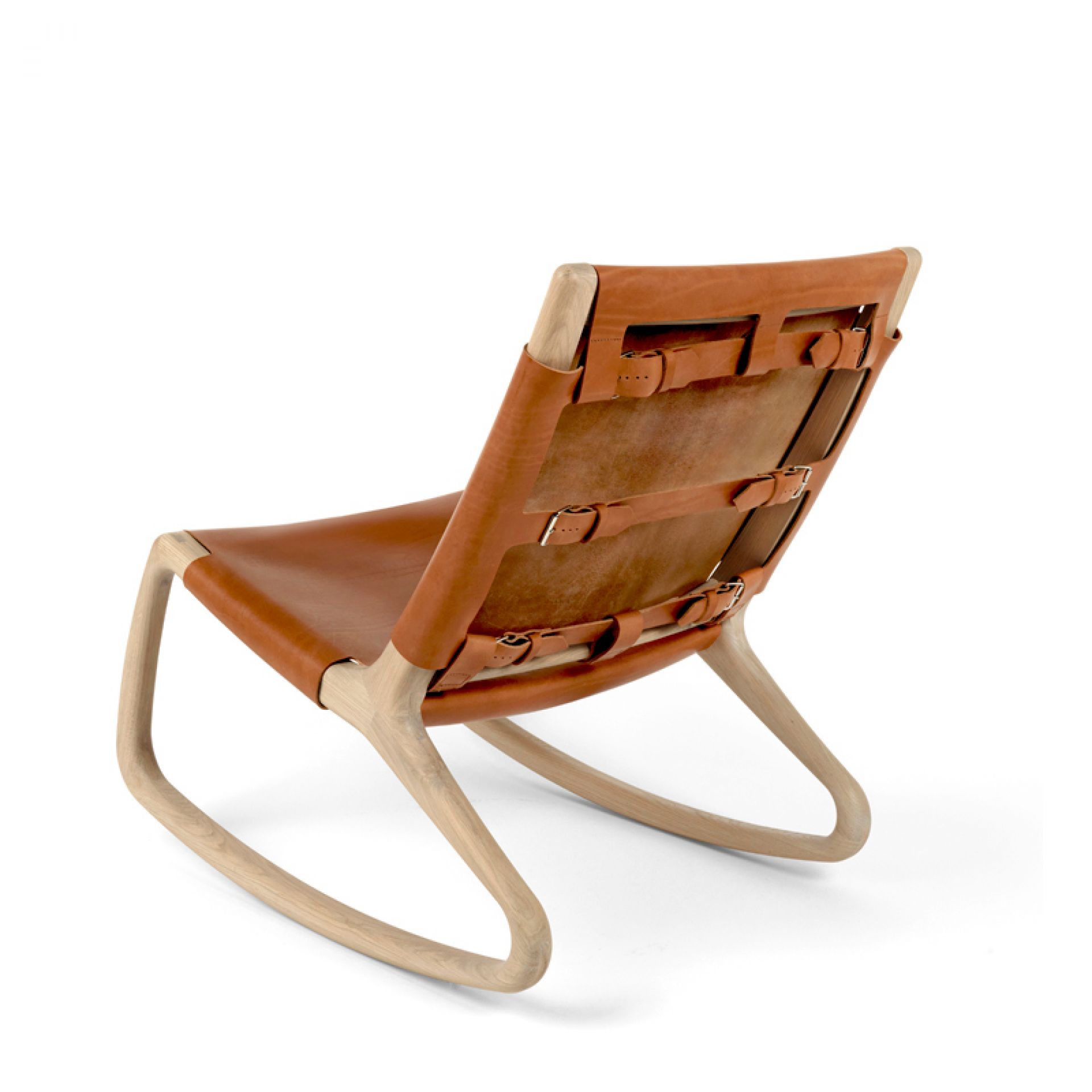 Rocker Schaukelstuhl Harness Leder Mater