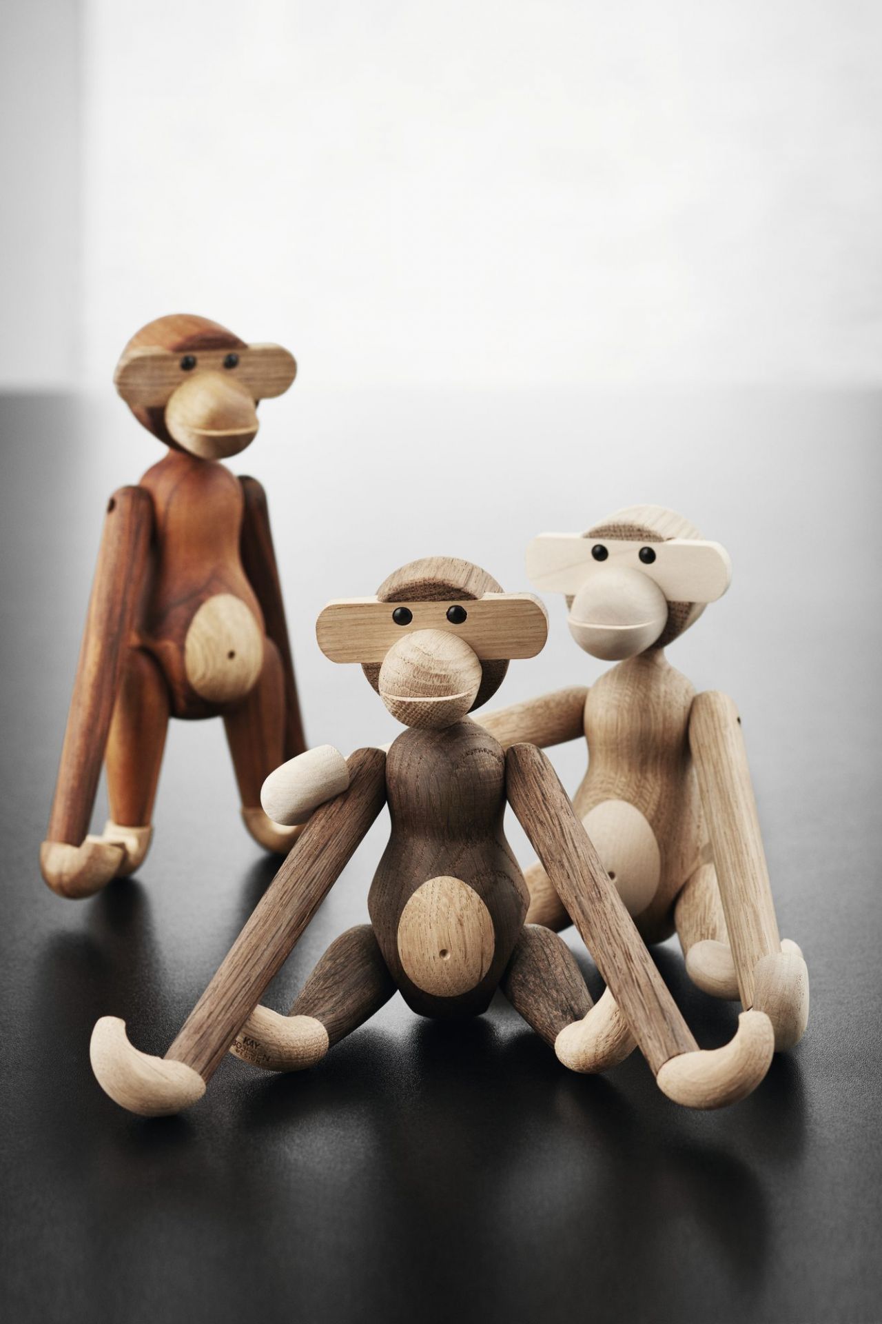 Affe klein Holzfigur Eiche geräuchert Kay Bojesen