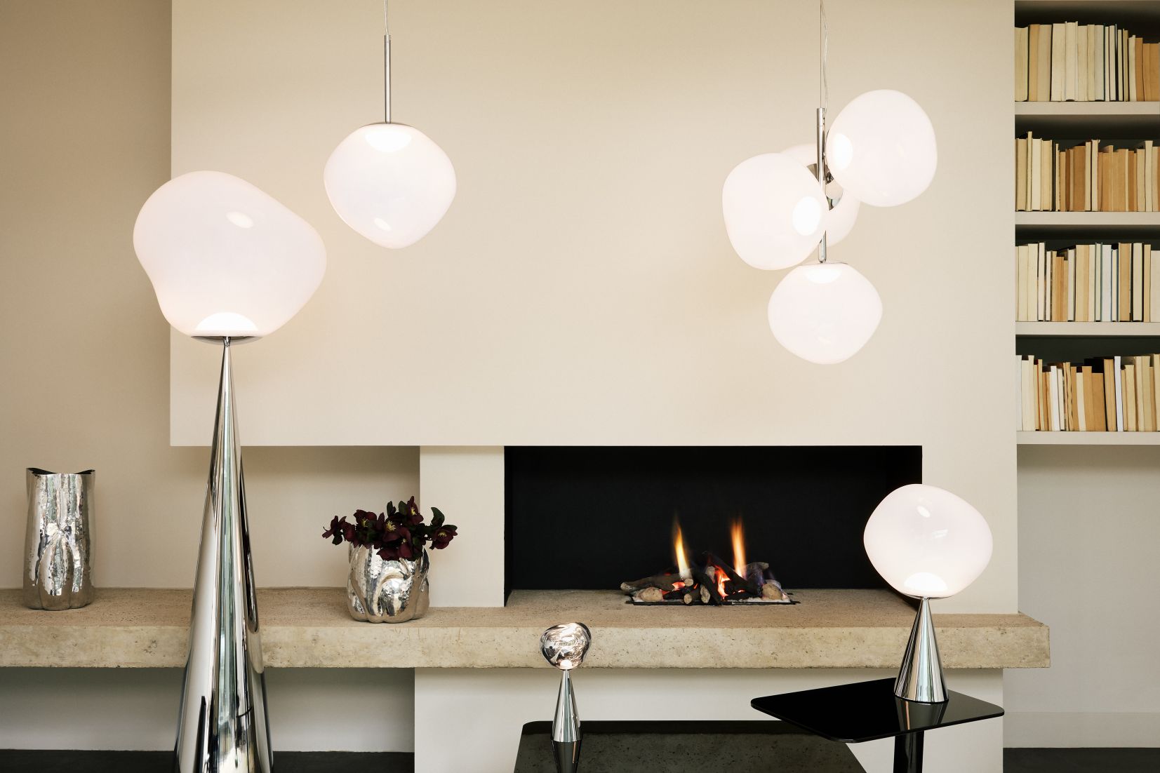 Melt Cone Fat Stehleuchte Silber - Opal Tom Dixon