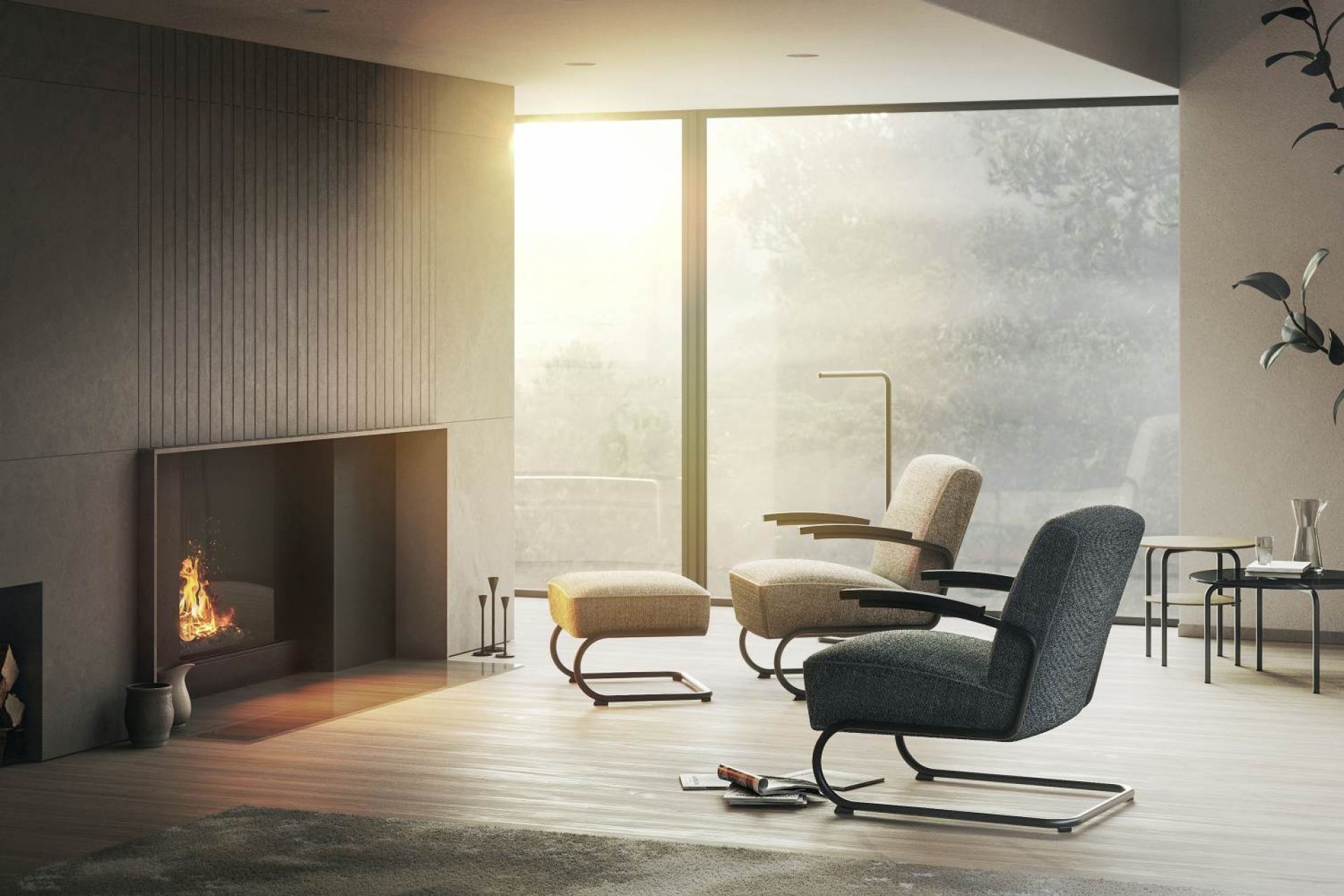MR 517 / 1 Beistelltisch mit Ablagefach Thonet 