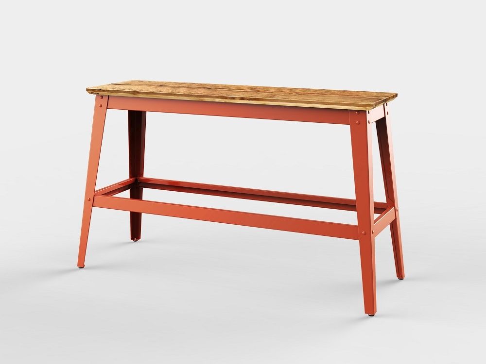 6Grad Hochbank 180 cm Jan Cray Rotorange-Bauholz recycelt