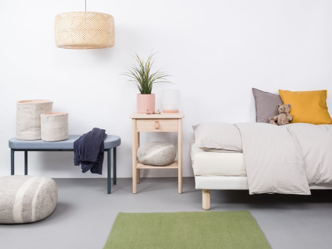 Mono Rechteckig Filzteppich 180 x 260 cm myfelt Kaspar (grün)