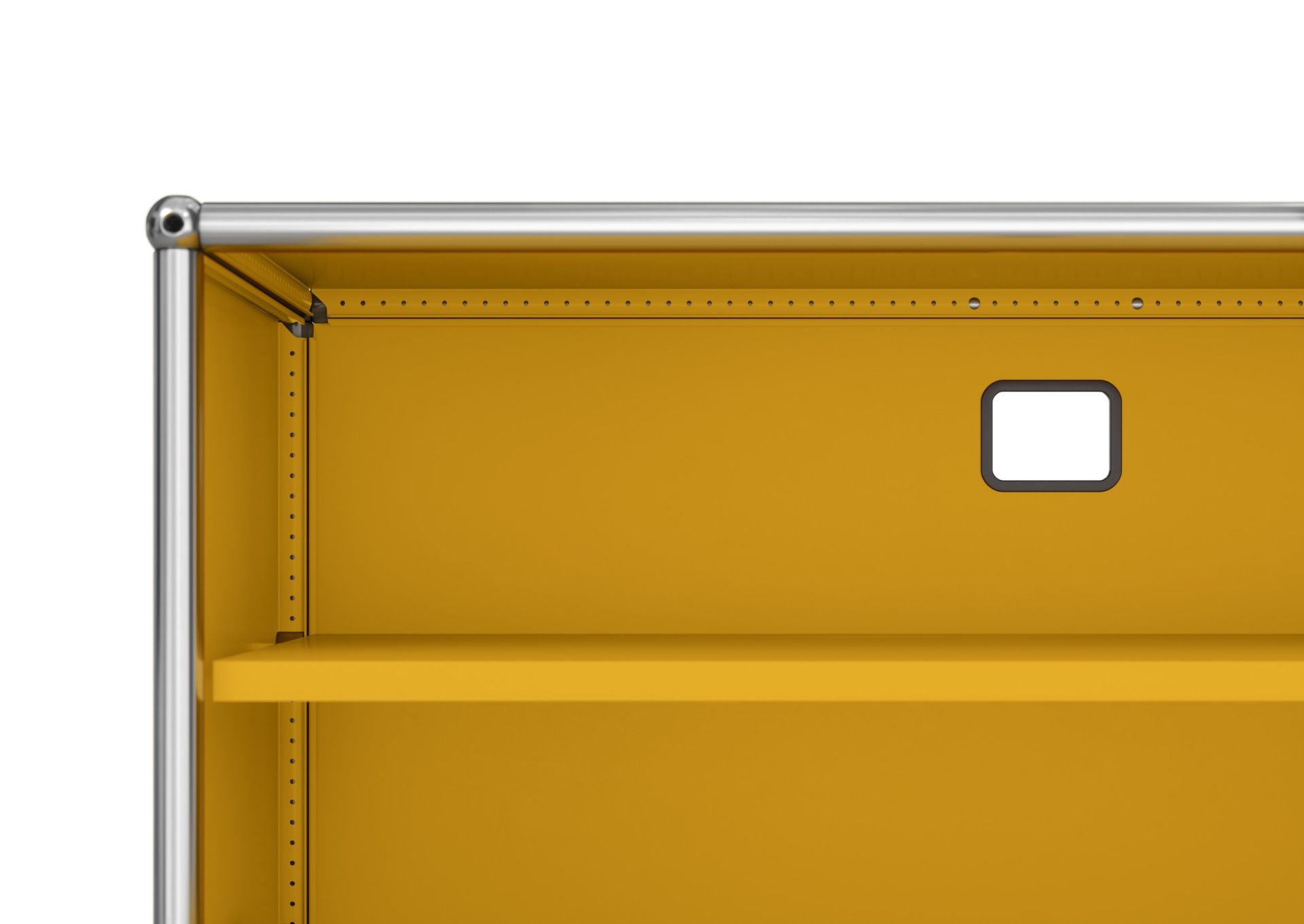 USM Haller Lowboard auf Rollen mit 2 Klapptüren Goldgelb - QUICK SHIP