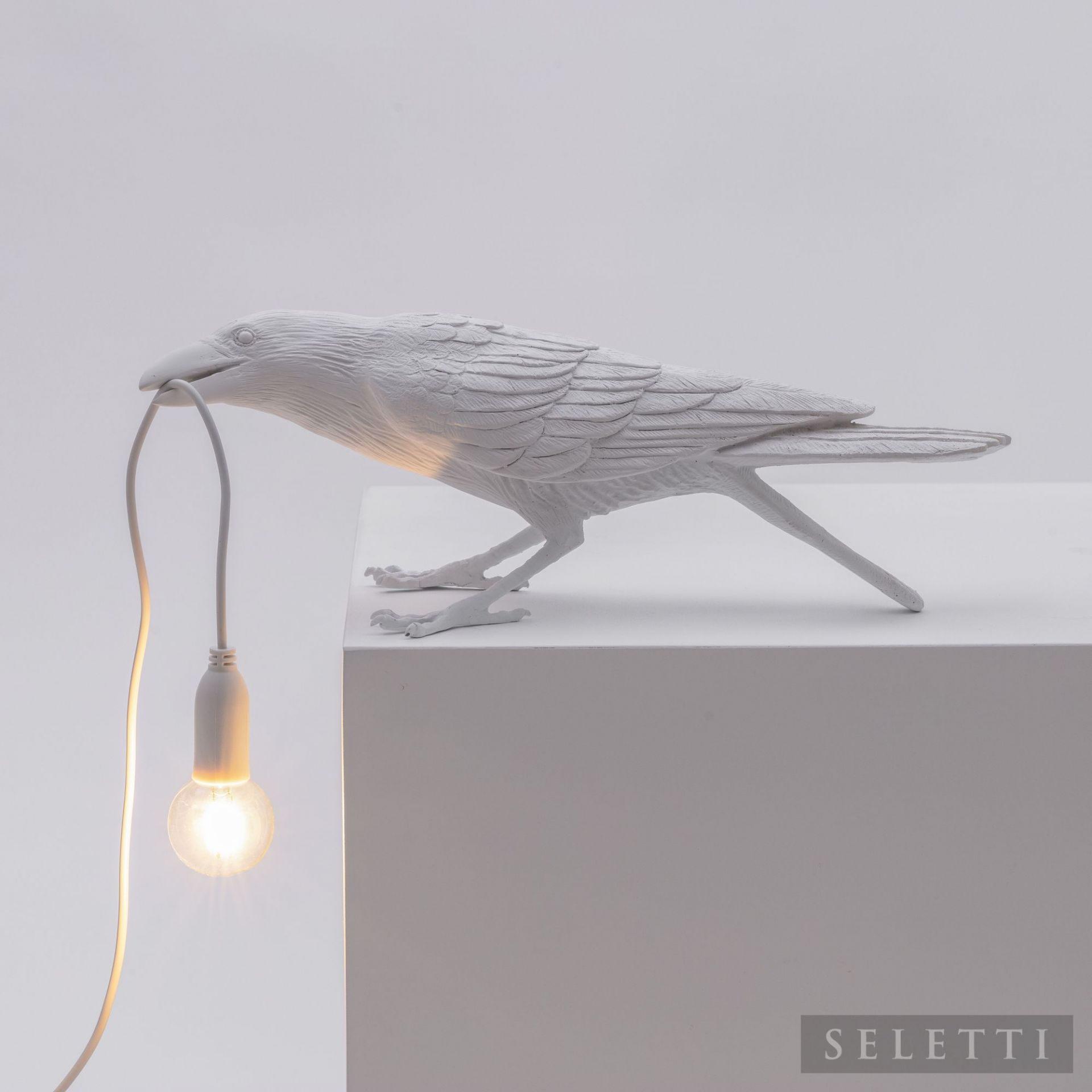 Bird Lamp Playing white Leuchte Seletti EINZELSTÜCK