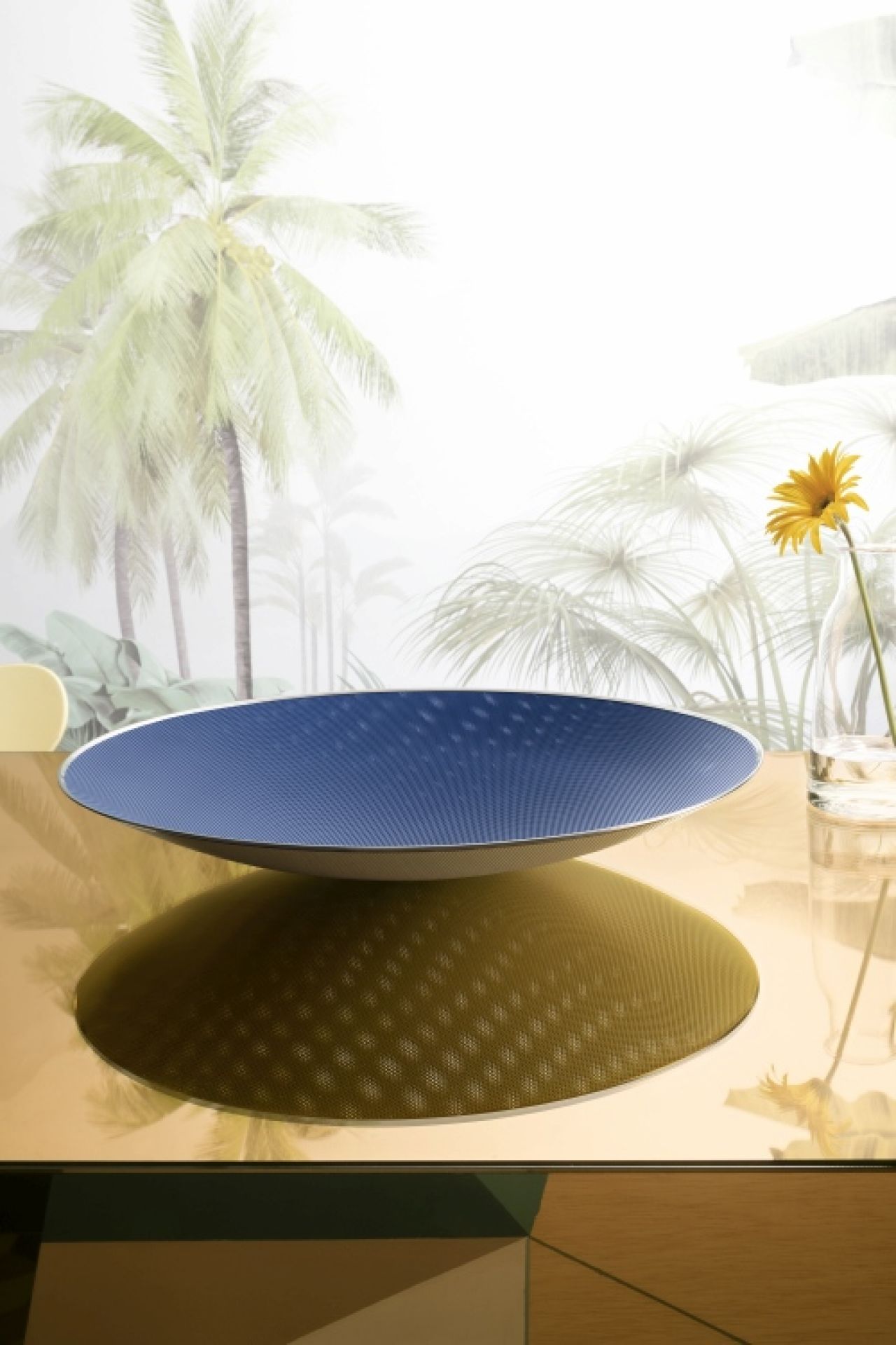 Cohncave Blau und Elfenbeinfarbig Schale SC01/49 Alessi EINZELSTÜCK