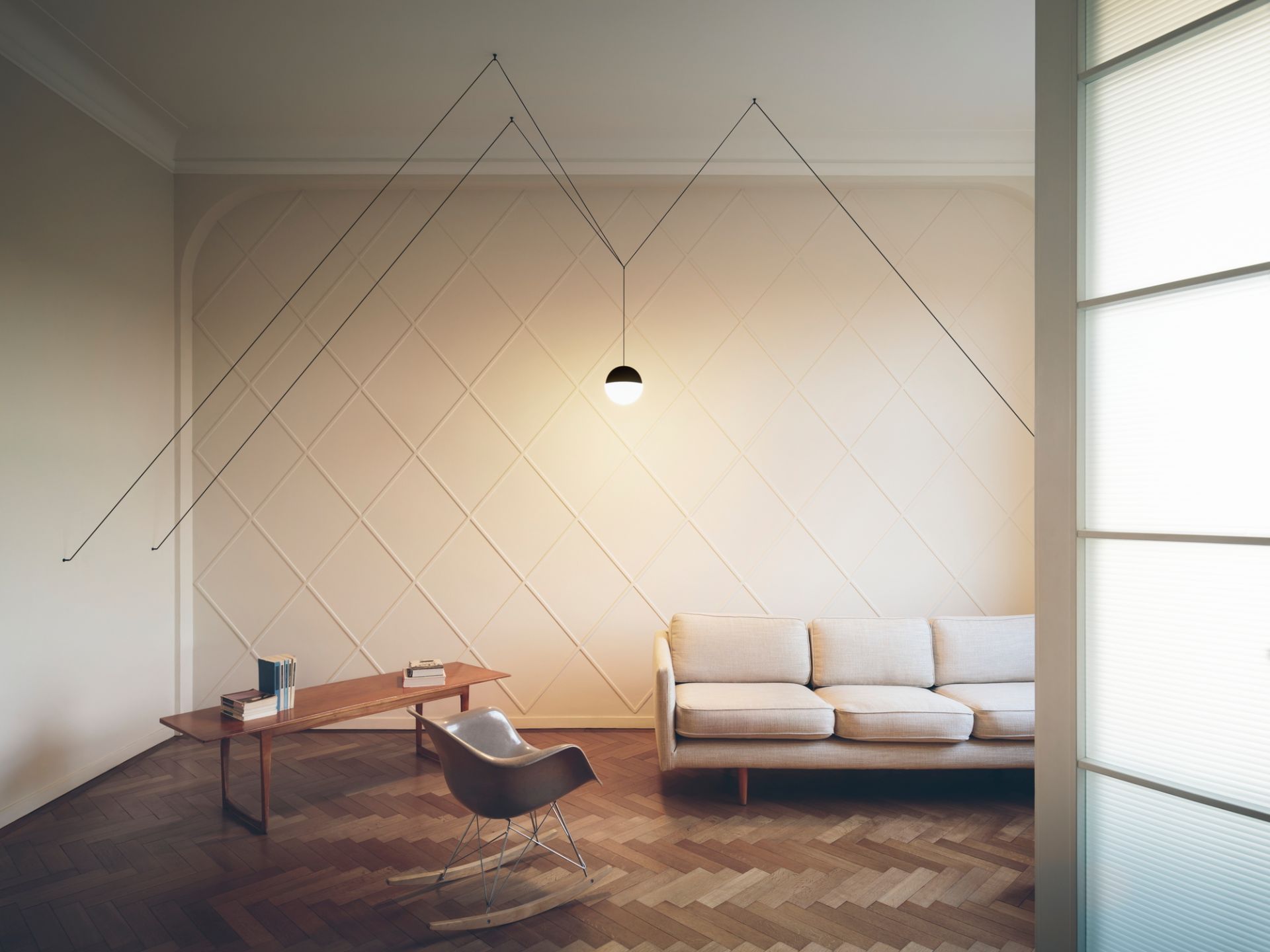 String Light Sphere Head Kugelkopf Pendelleuchte Flos