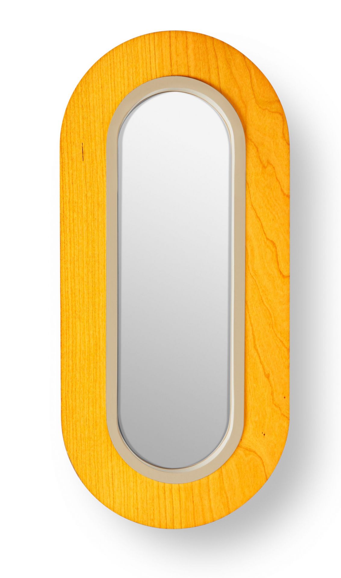 Lens LED Wandleuchte oval Metallring in elfenbeinweiß Gelb LZF Lamps