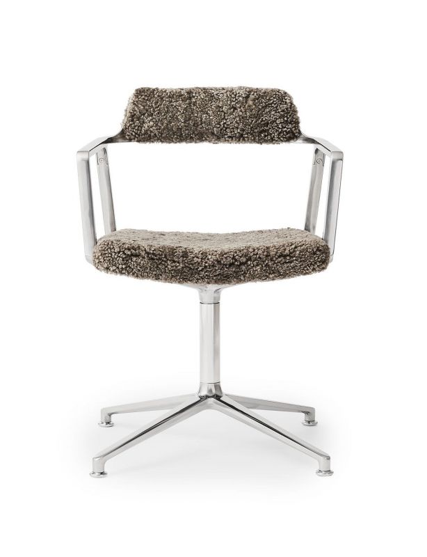 Swivel chair Curly Stuhl mit Gleitern SPECIAL EDITION Vipp