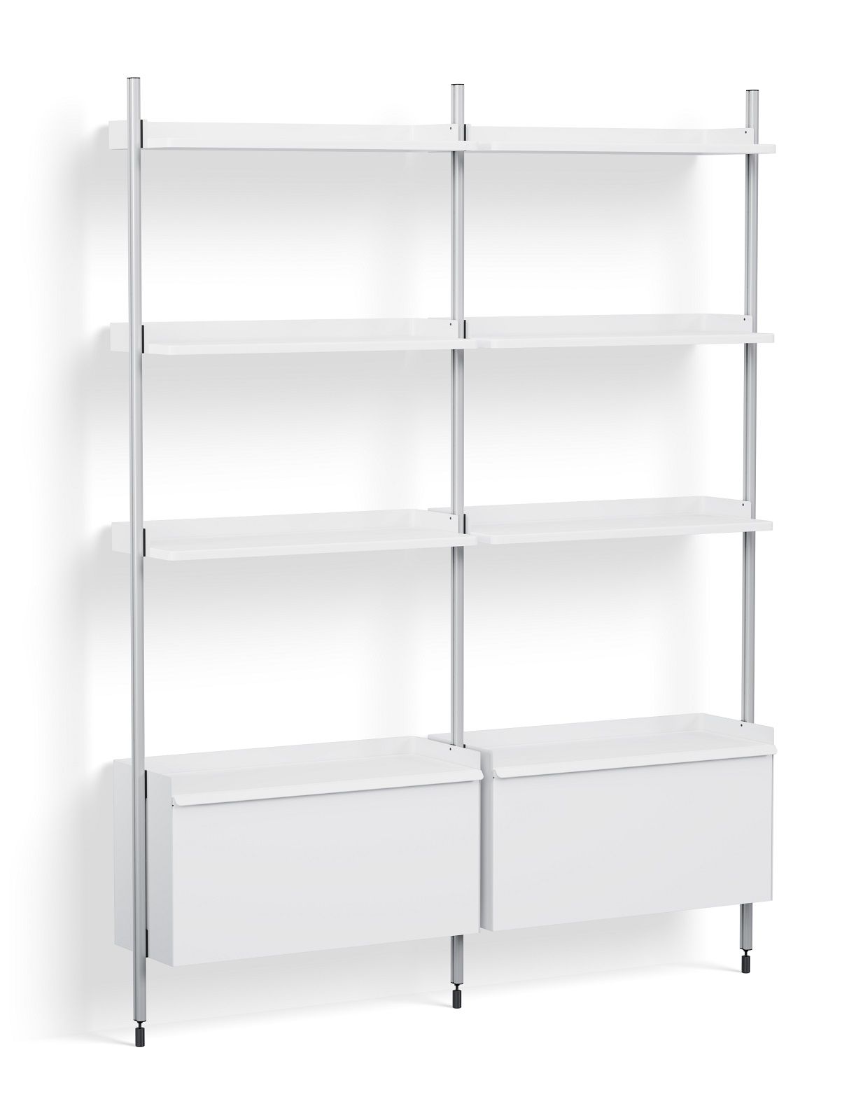 Pier System 132 2 Column Regal Hay Weiß-Aluminium