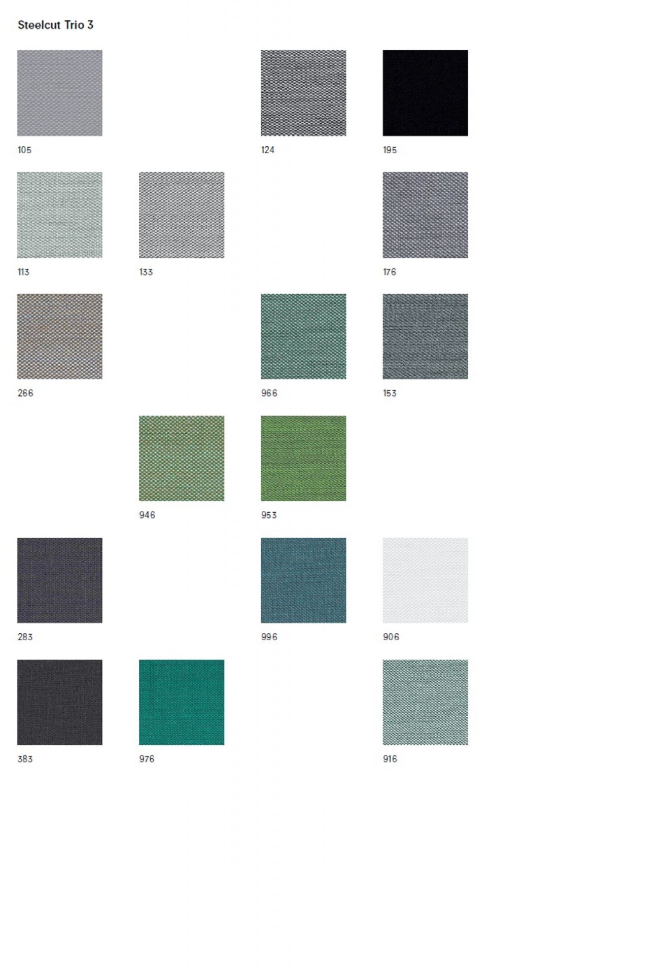 Stoffmusterkarte Steelcut Trio Kvadrat