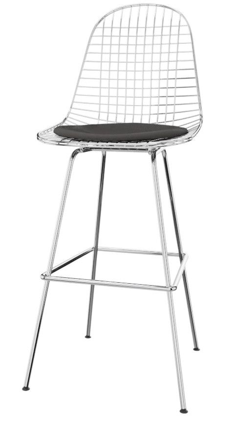 Eames Wire Bar Stool Barhocker High mit Sitzpolster Vitra 