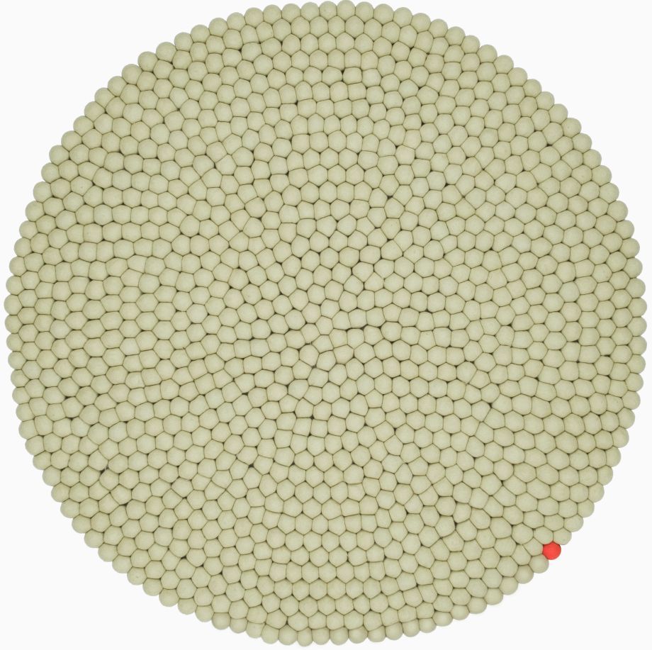 Big One Rund Filzteppich Ø 200 cm myfelt Grünbeige
