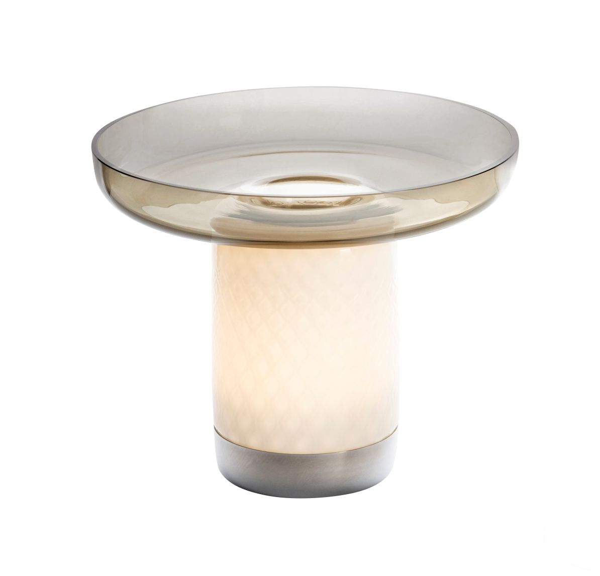 Bontà Akkuleuchte Körper mit Platte in Grau Artemide