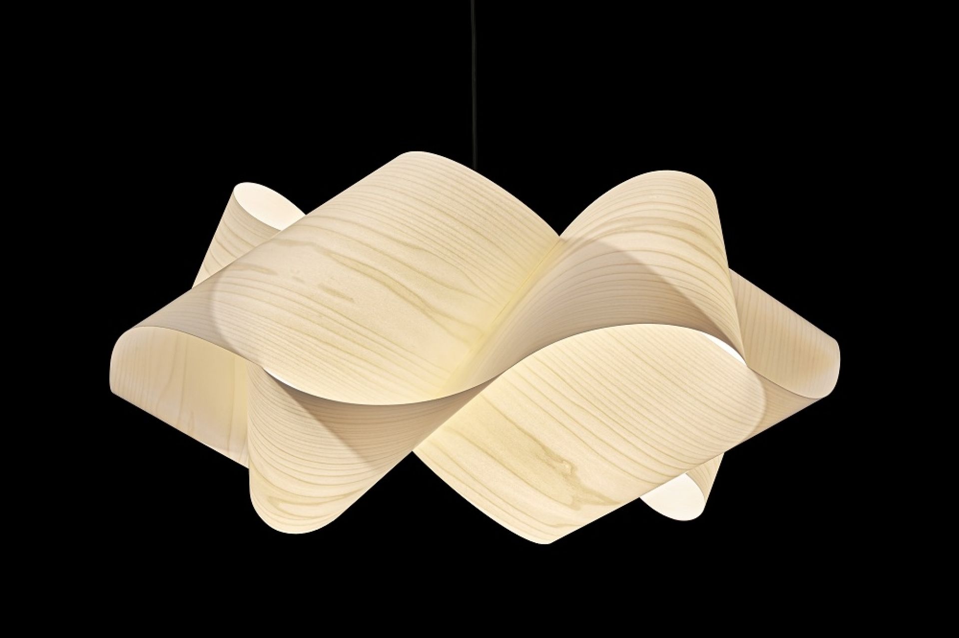Swirl Pendelleuchte klein ELFENBEINWEISS / AUFHÄNGUNG NICKEL LZF Lamps EINZELSTÜCK 