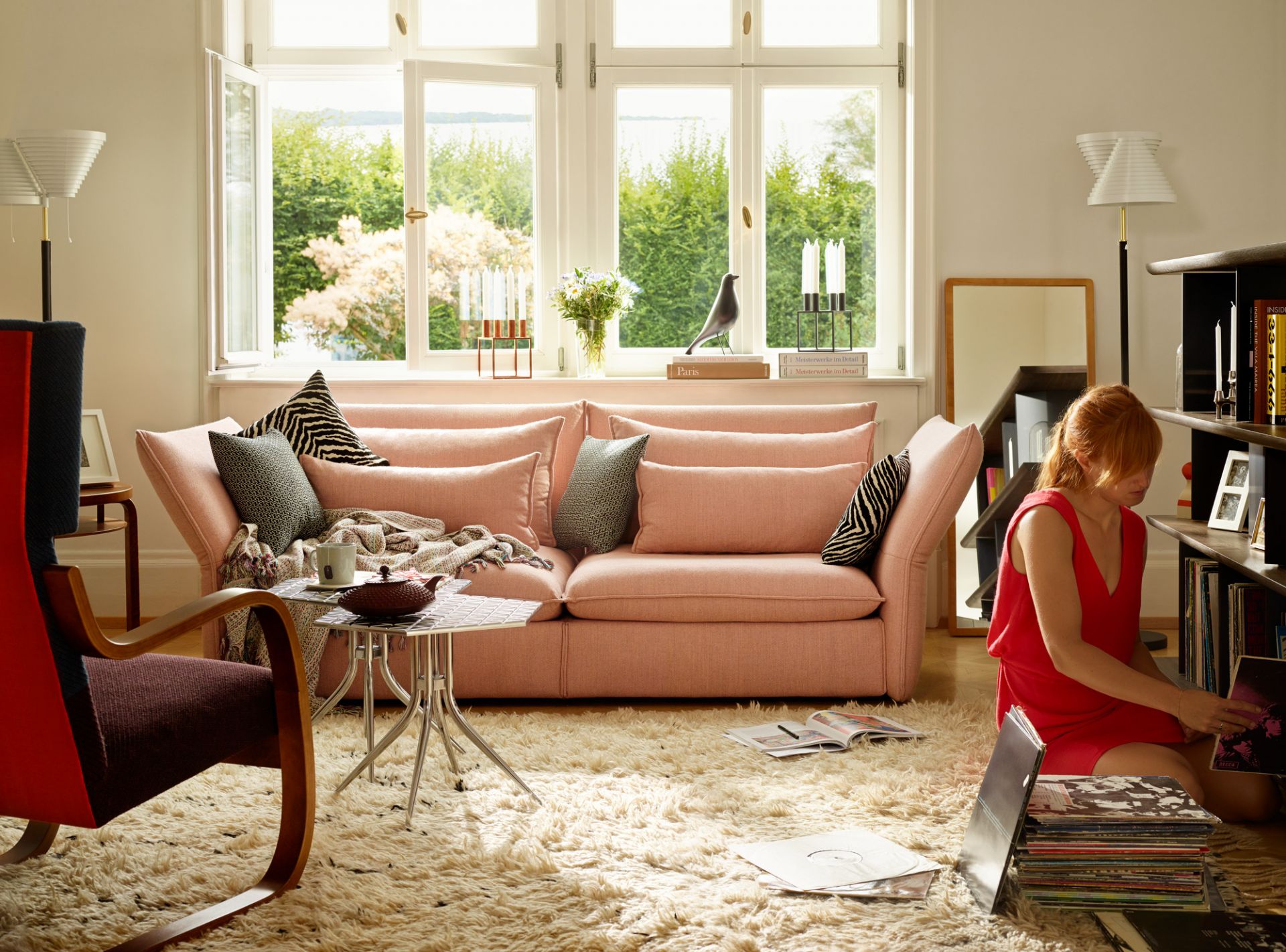 Mariposa 2-Sitzer Sofa Teakbraun Vitra