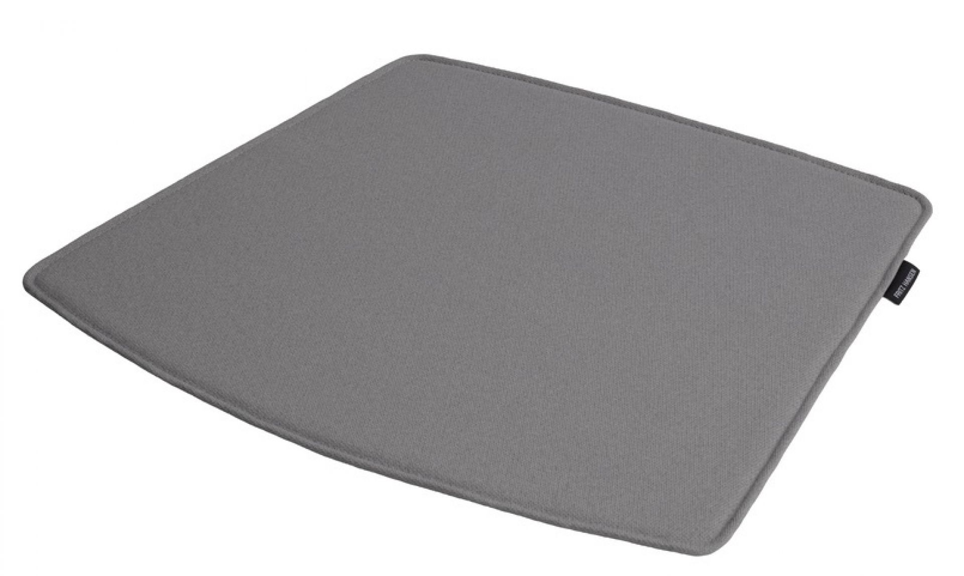 Dunkelgraues Sitzkissen für Vico Stuhl von Fritz Hansen, quadratisch mit abgerundeter Vorderseite.
