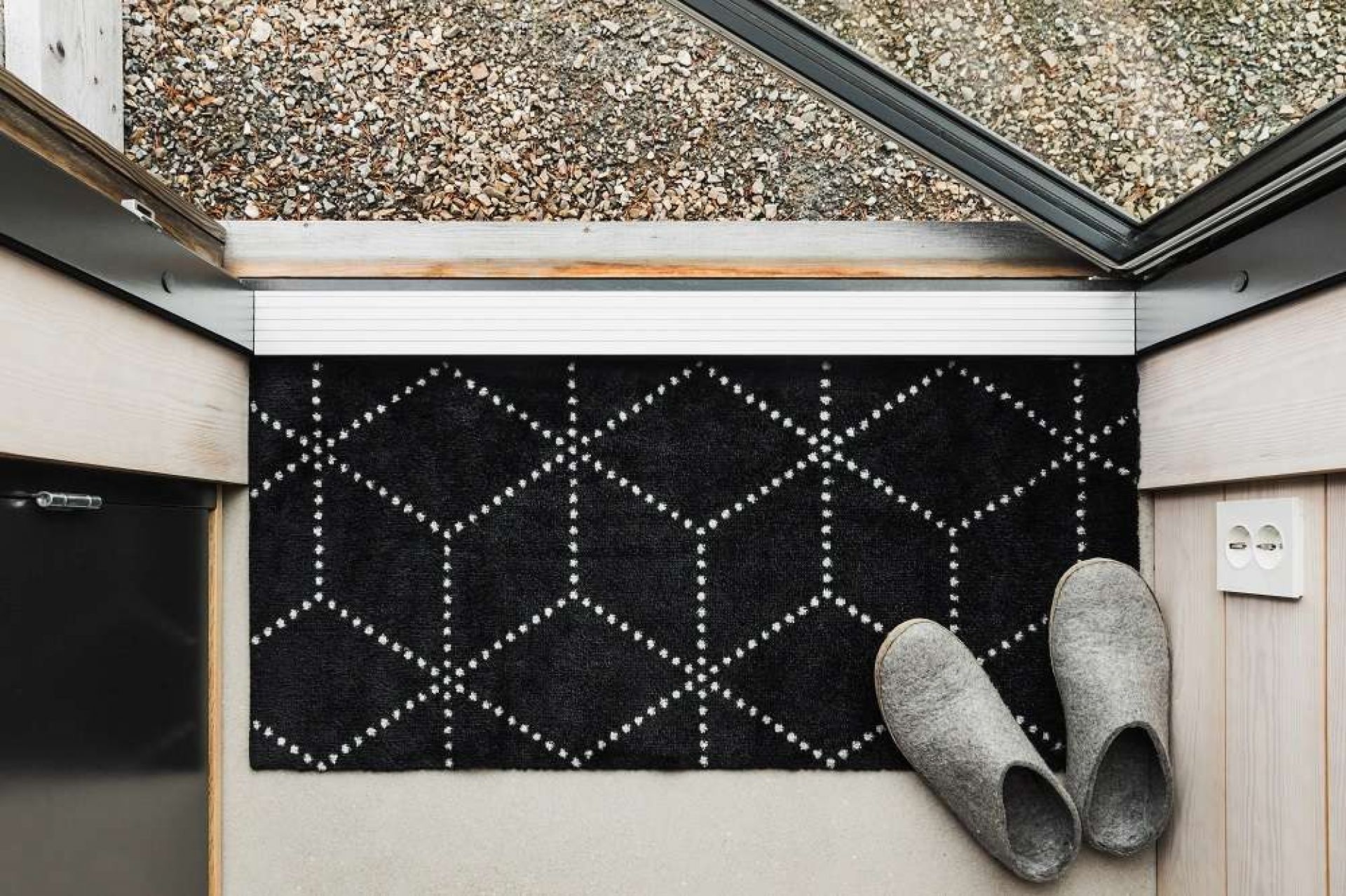Hagl Indoor / Outdoor Fußmatte 60x85 cm / SCHWARZ Heymat EINZELSTÜCK