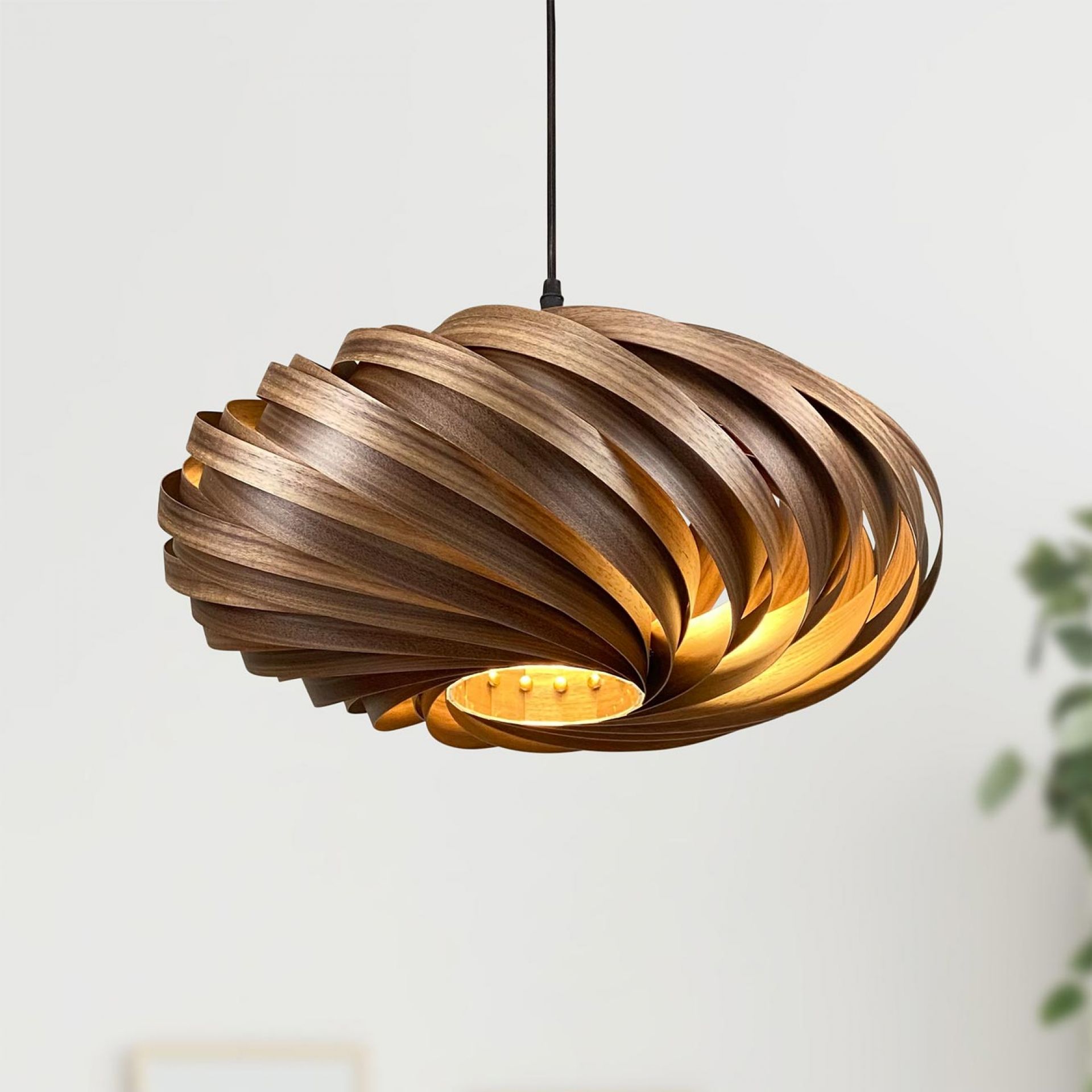 Veneria Hängeleuchte Ø50 cm Nussbaum Gofurnit