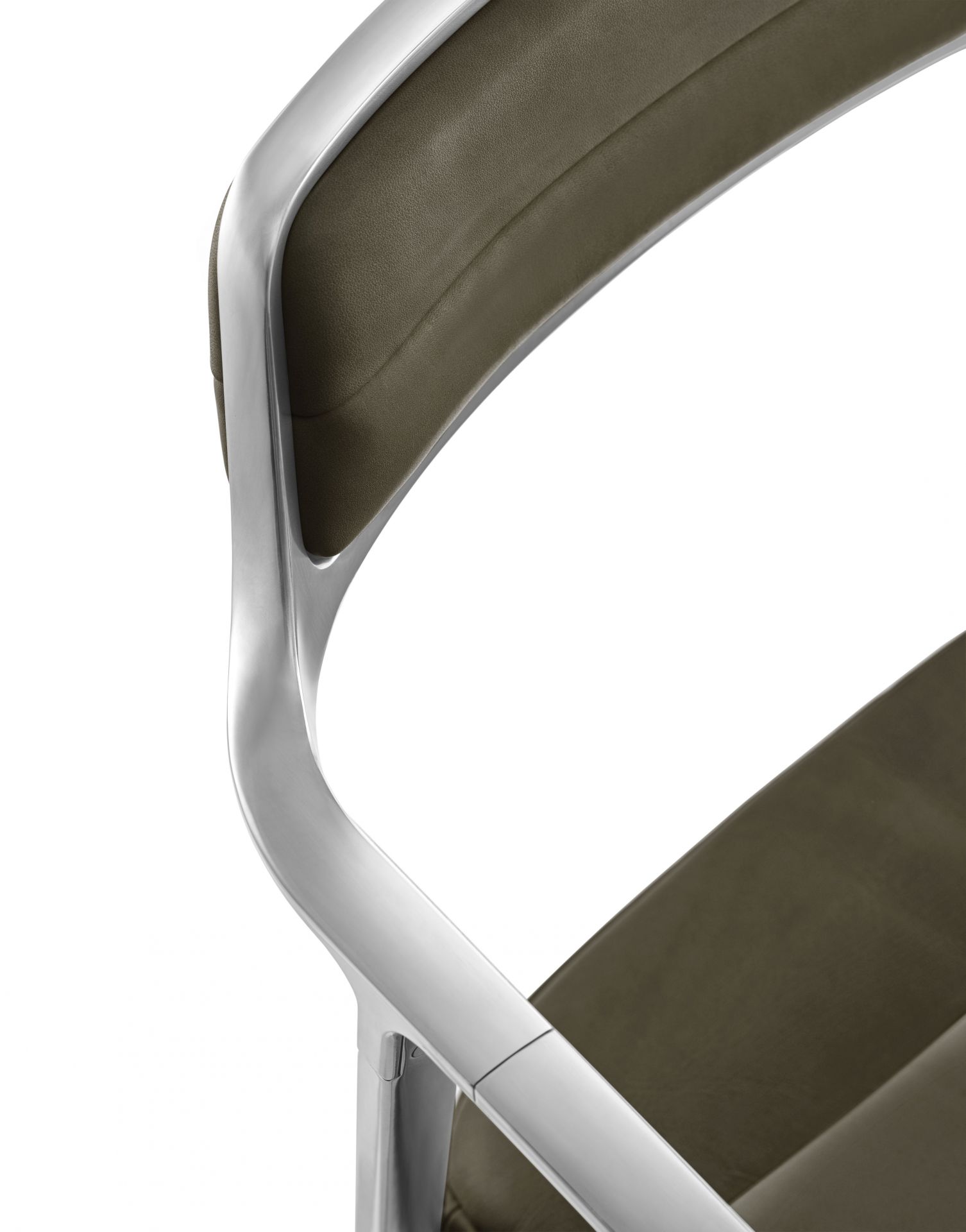 VIPP452 Swivel Stuhl mit Gleitern grünes Leder Vipp VIPP452 Swivel Stuhl mit Gleitern grünes Leder Vipp