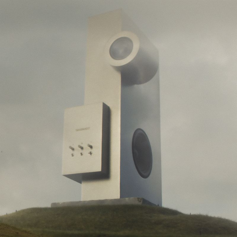 Brutalist Lautsprecher Transparent