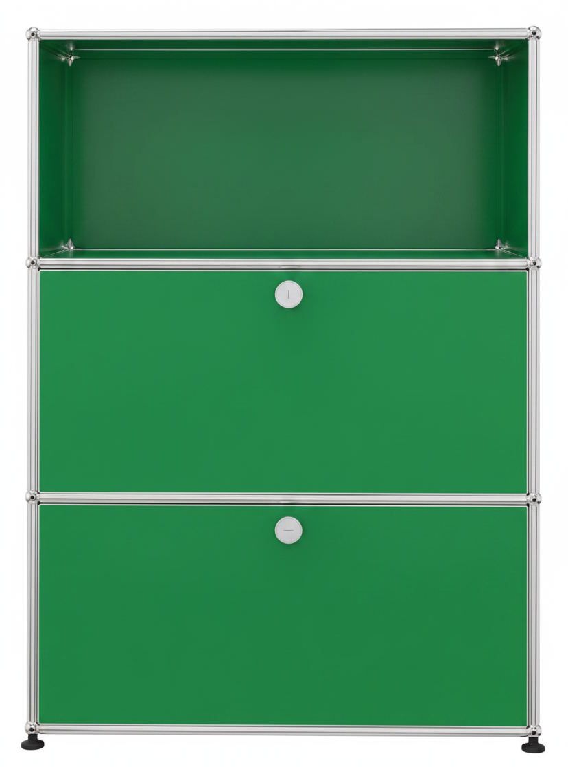 USM Haller Highboard 1 Offen / 2 Schubladen Grün