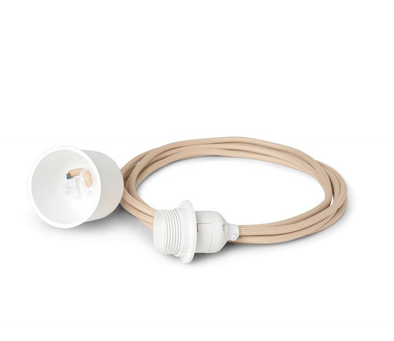 Fabric cord set 4m Stoffkabel-Set Sand für Braided Lampshade Ferm Living