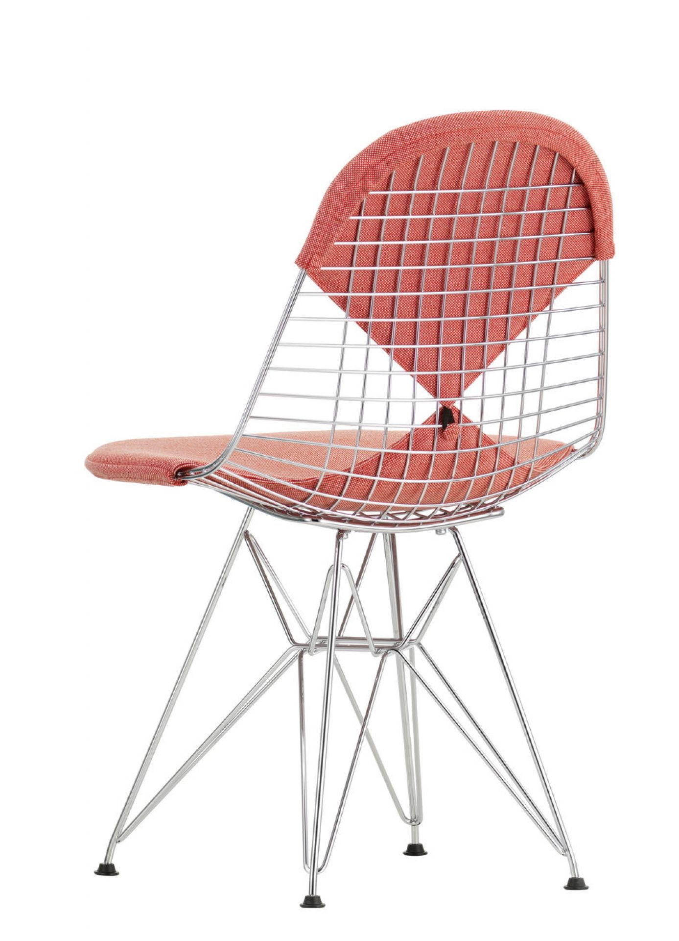 DKR-2 Wire Chair Stuhl mit Sitz und Rückenpolster Vitra