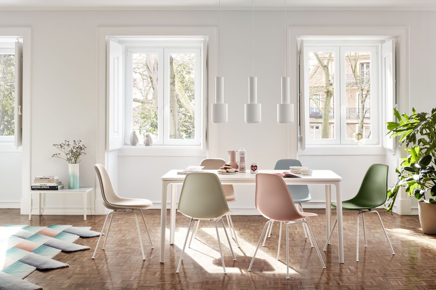 Eames Plastic Side Chair DSX Stuhl Vollgepolstert Vitra