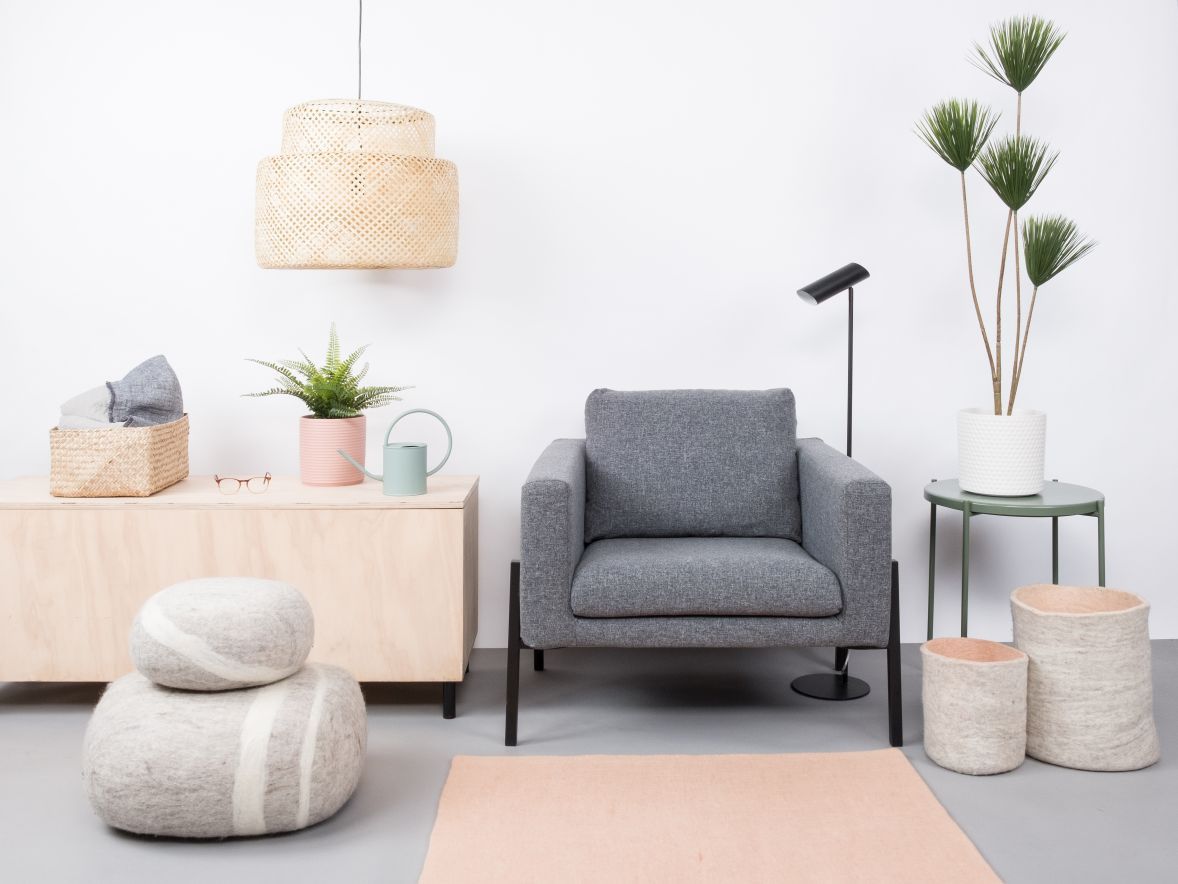 Mono Rechteckig Filzteppich 180 x 260 cm myfelt  Merle (Rosa)