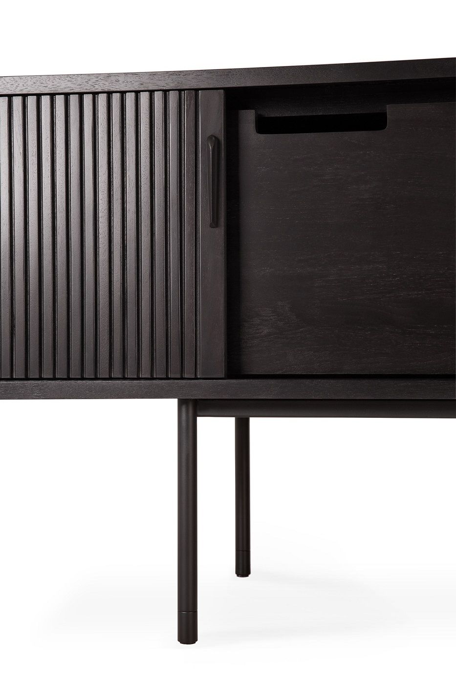 Roller Max TV Anrichte Teak schwarz 2 Türen Ethnicraft