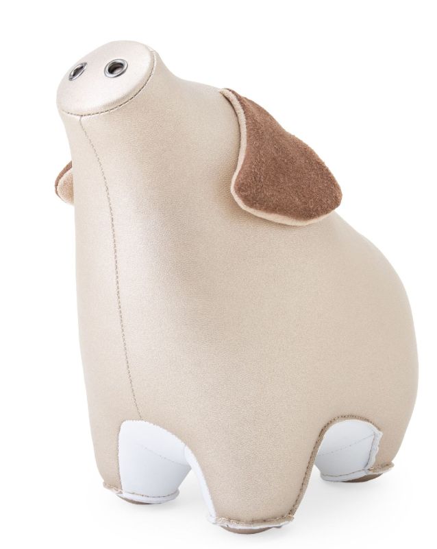 Briefbeschwerer Schwein Diya Pearl Gold / Weiß Züny
