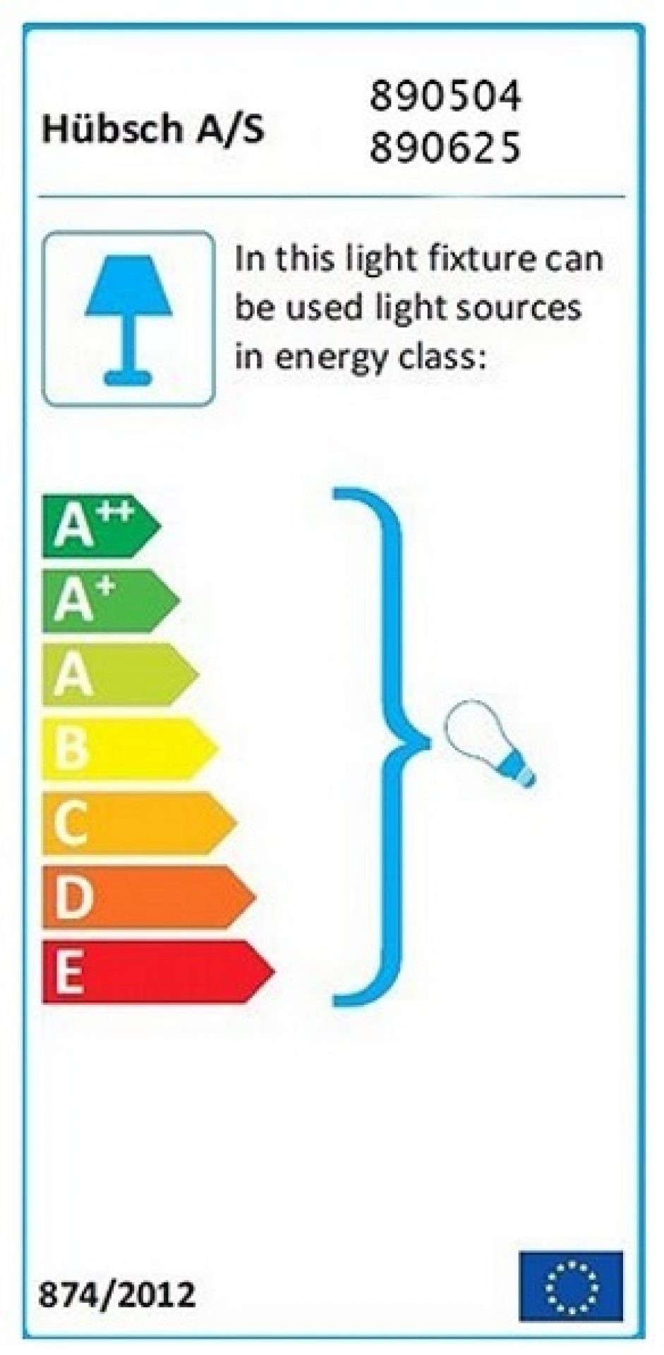 Lampe m/birne, LED Rauch/Grau Hübsch Interior - EINZELSTÜCKE