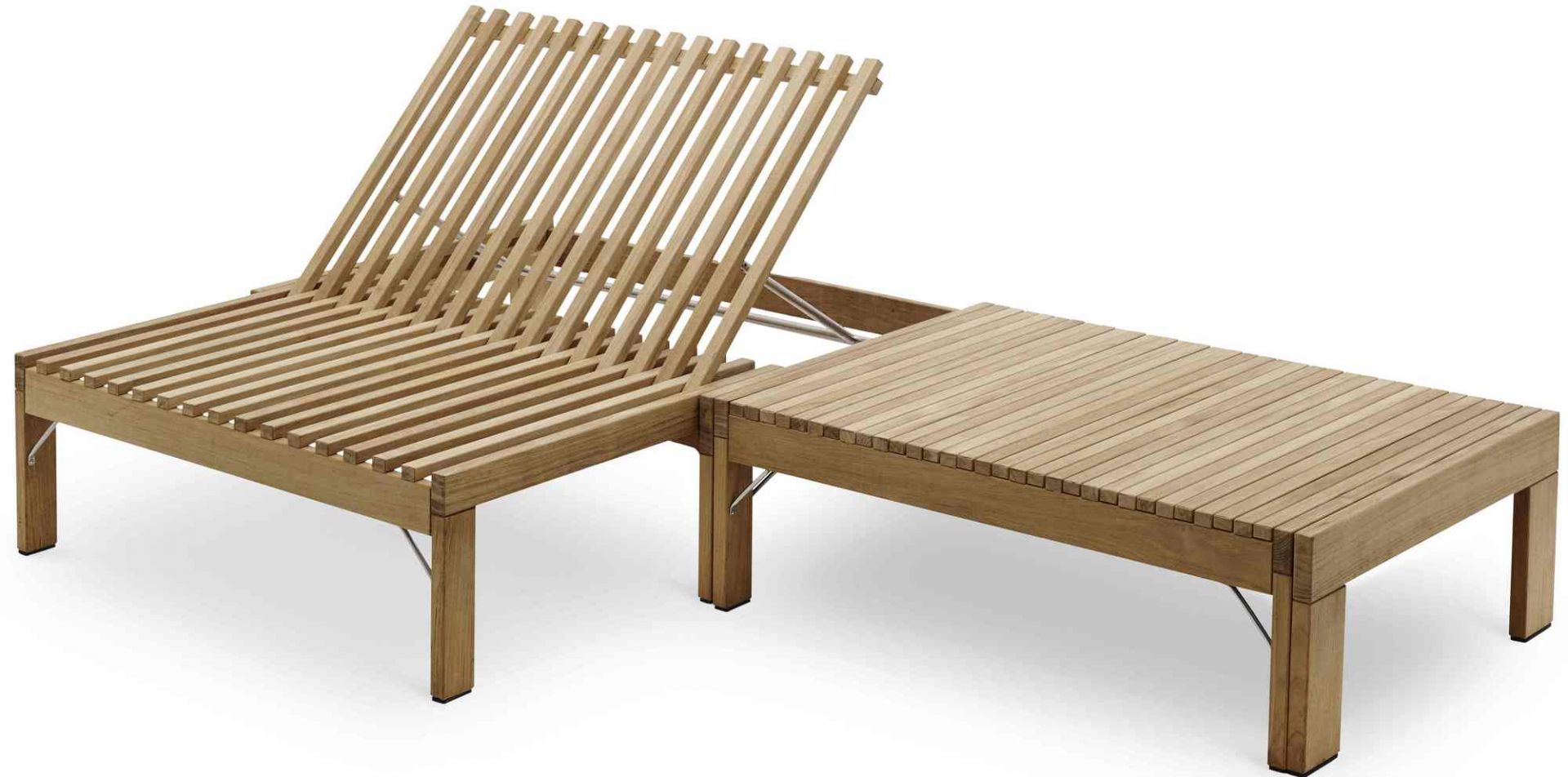 Riviera Lounge Teak mit Sitzkissen Charcoal Outdoor Skagerak by Fritz Hansen