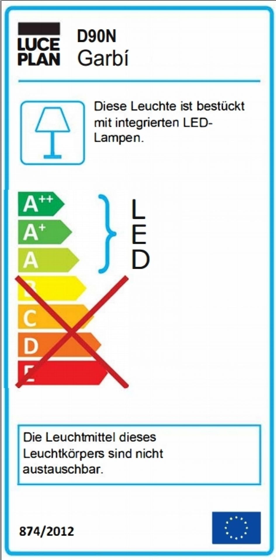 D90 Garbi Wandleuchte Luceplan