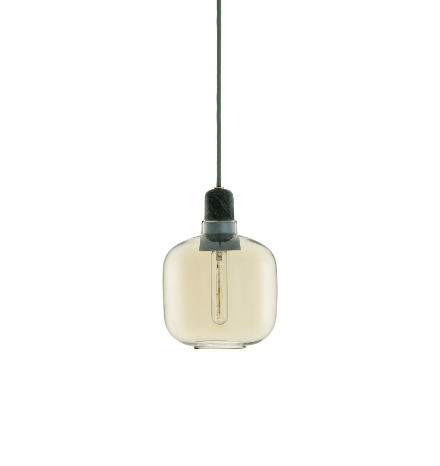 Amp Lamp Hängeleuchte Normann Copenhagen Gold/Green Ø 14 cm