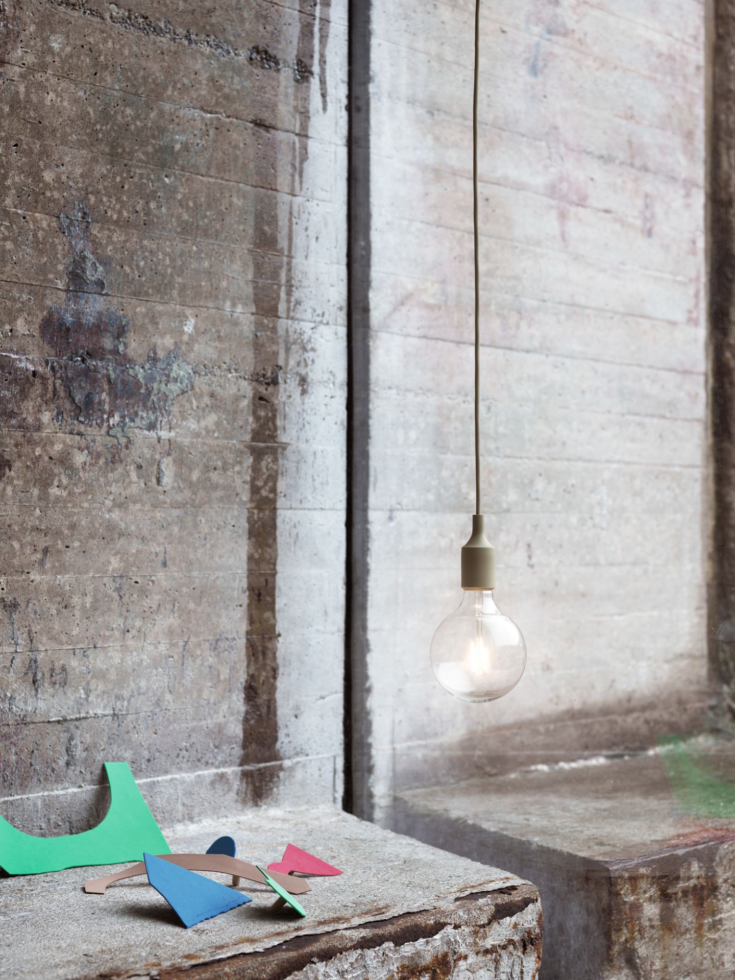 E27 LED Socket lamp Pendelleuchte WEISS Muuto EINZELSTÜCKE  