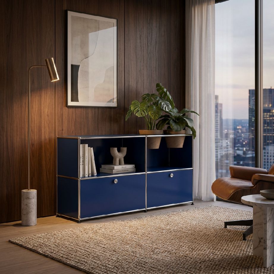 USM Haller Sideboard M57 mit Klapptüren und Pflanzeneinsatz QUICK SHIP