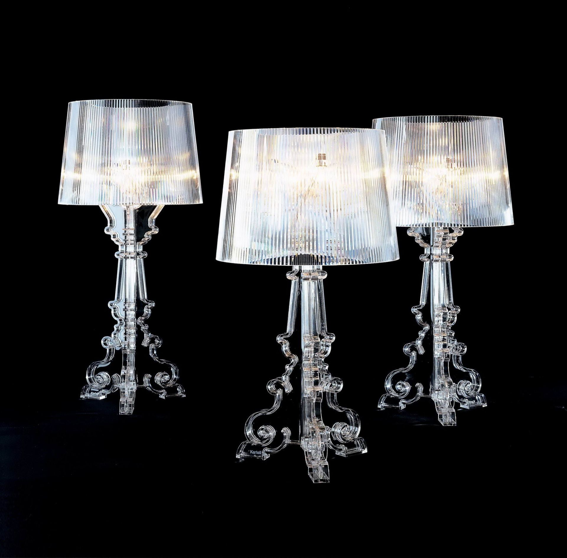 Bourgie Tischleuchte Glasklar Dimmbar Kartell