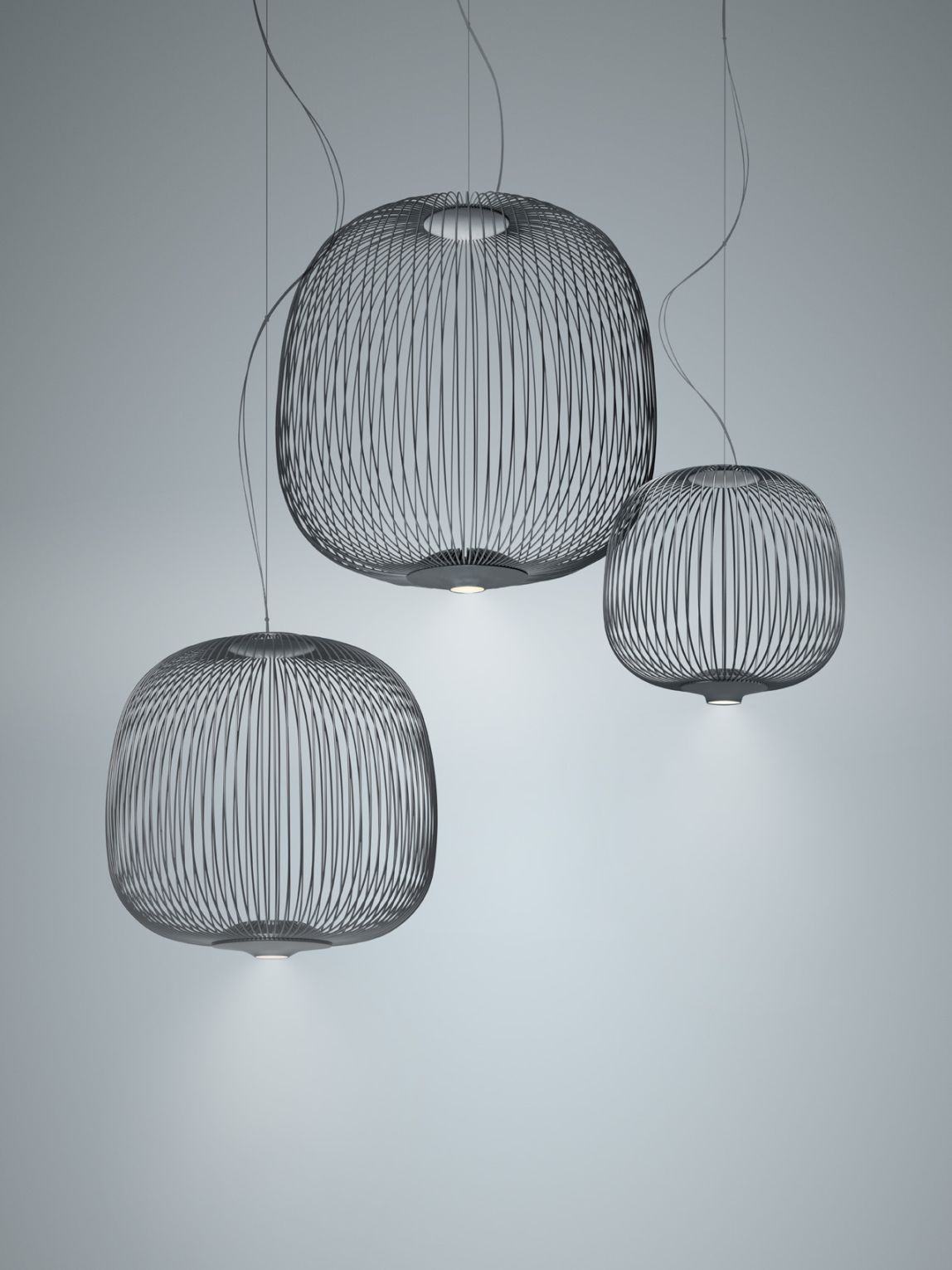Spokes 2 piccola Pendelleuchte weiß Foscarini