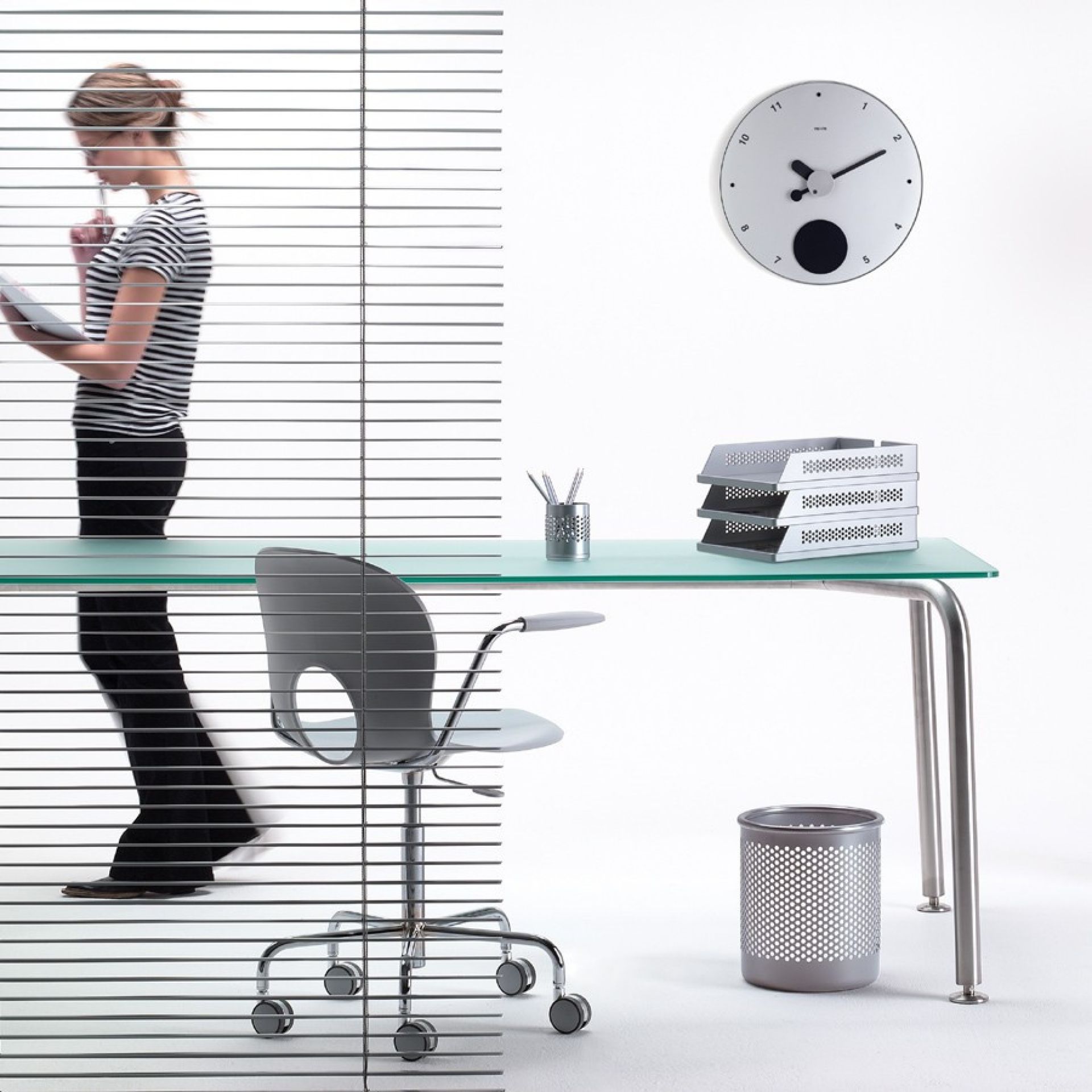 Contrattempo Wanduhr / Pendeluhr Rexite Weiß