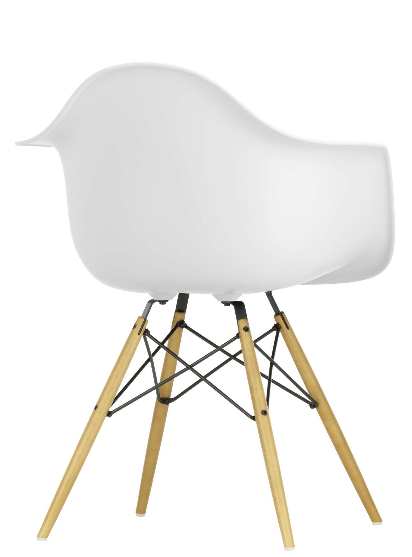 Eames Plastic Arm Chair DAW Stuhl Ahorn Gelblich / Cotton white Vitra EINZELSTÜCK