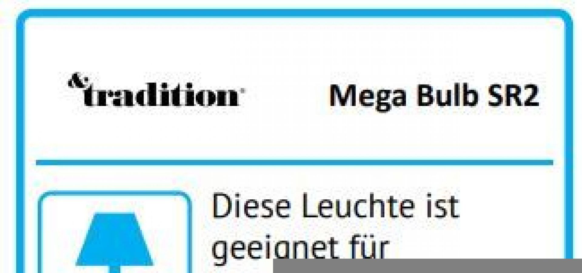 Mega Bulb SR2 Hängeleuchte KLAR / KLAR AndTradition EINZELSTÜCK 