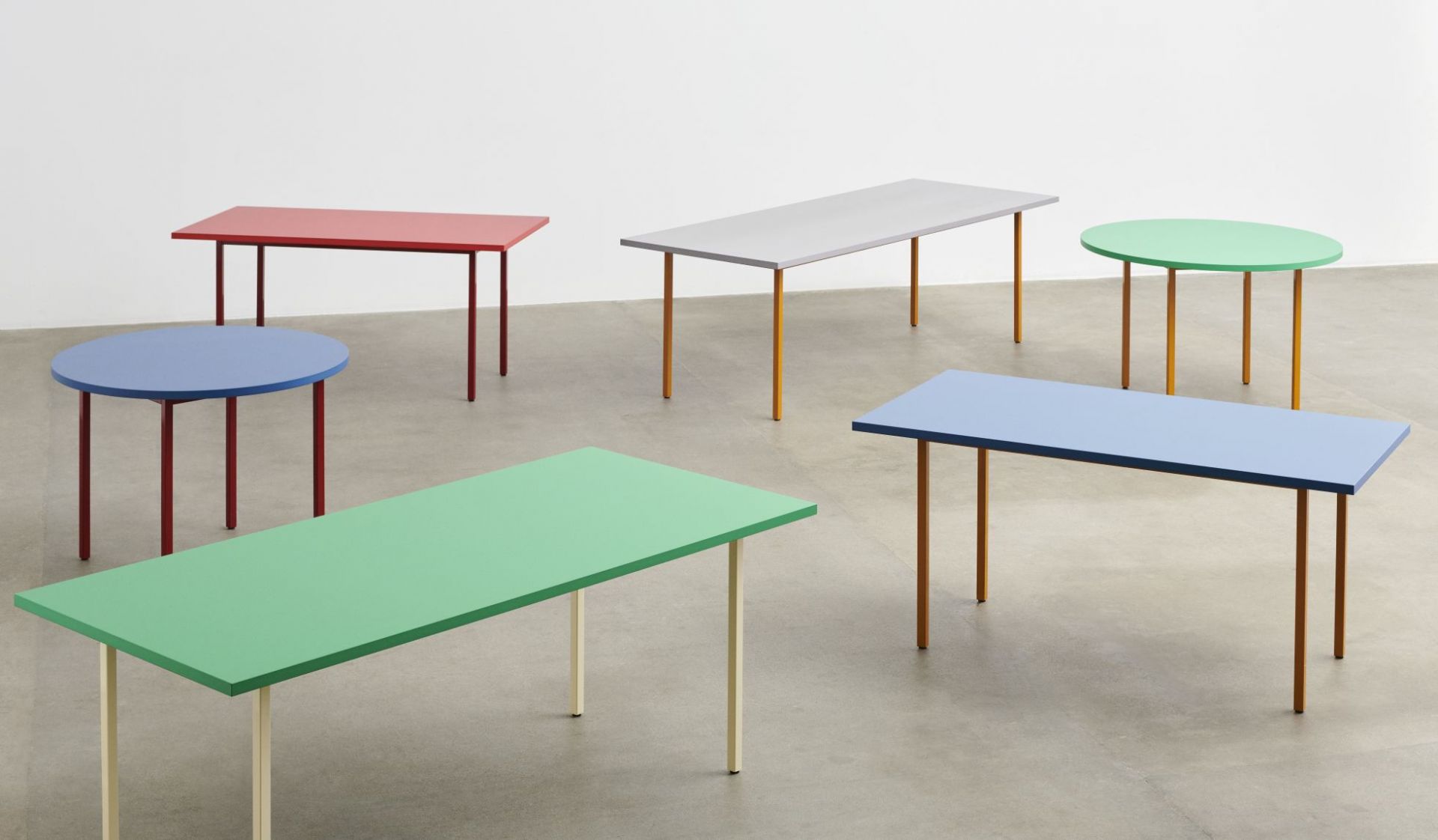 Two Colour Table Tisch Länge 160 cm Hay  Blau - Ocker