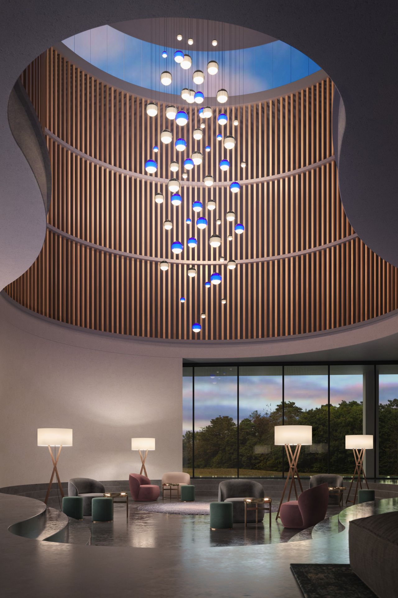 Dipping Light 20 LED Pendelleuchte Marset Bernstein