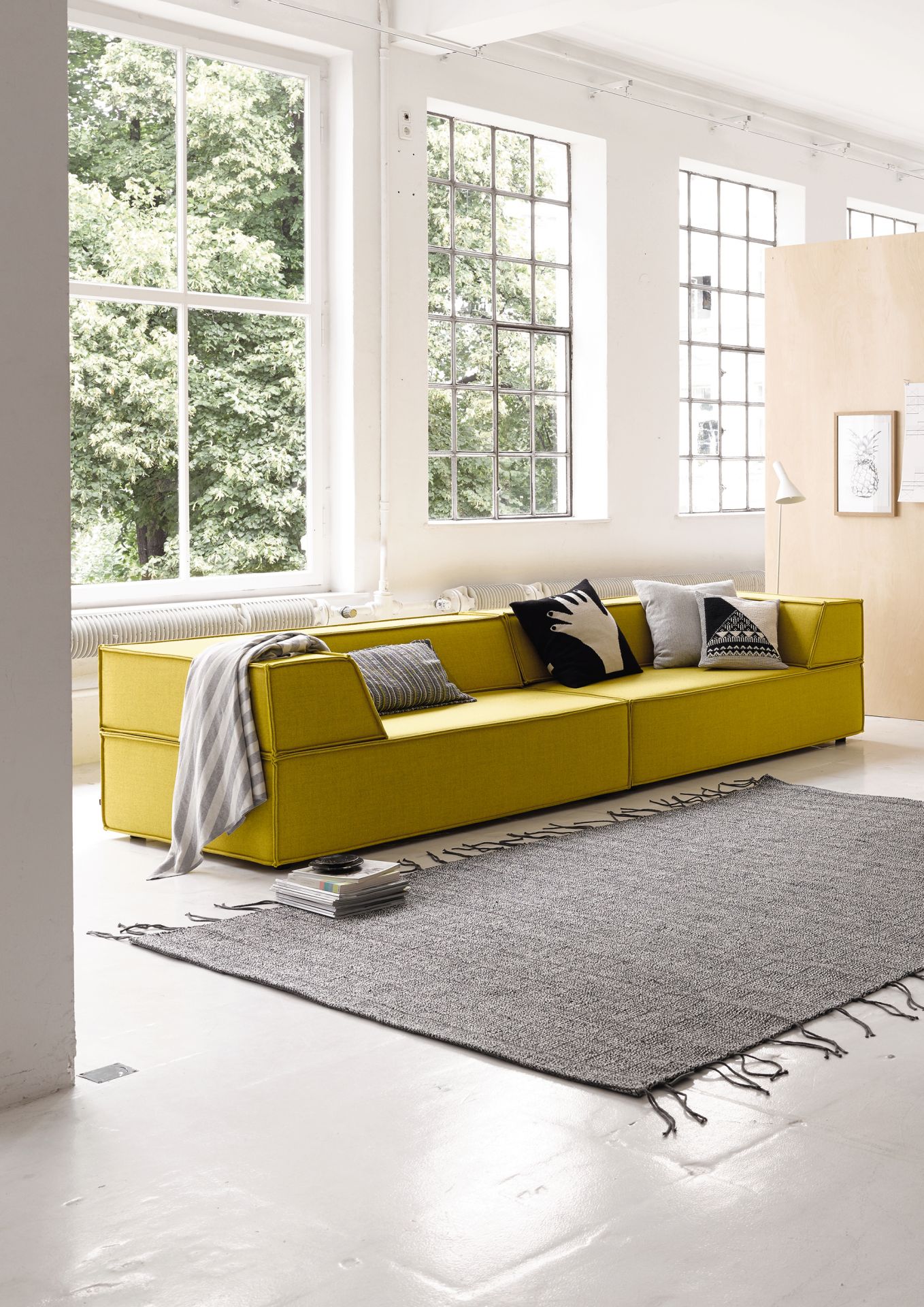 Trio Sofa 4 Module Vorzugskombination Ecke Quick Ship Rechts Cor